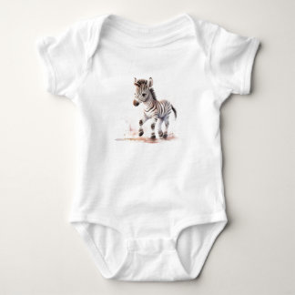 Niedliches Baby Zebra, Reitstall, Zootiere, Safari Strampler