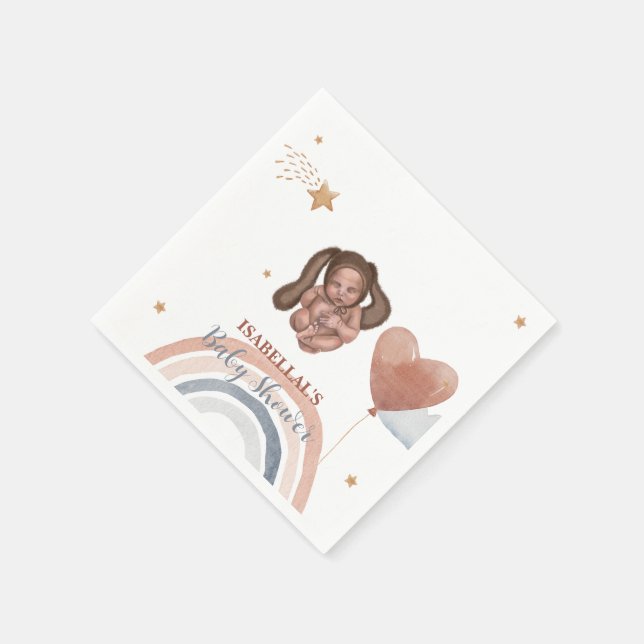 Niedliches Babybunny African American Children Dus Serviette (Ecke)