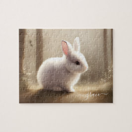 Niedliches Babybunny, Name Puzzle