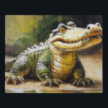 Niedliches Babycrocodile Puzzle<br><div class="desc">Niedliches Baby-Krokodil-Puzzle</div>