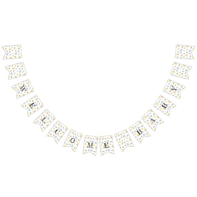 Niedliches Babyduschenmuster Wimpelkette (Alle)