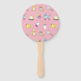 Niedliches Babyduschverhalten Fächer