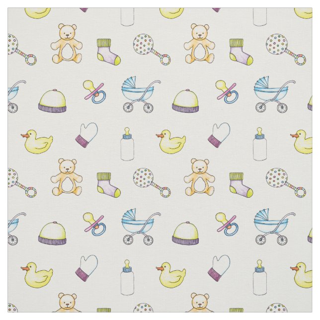 Niedliches Babyduschverhalten Stoff (Muster)