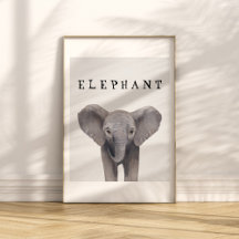 Niedliches Babyelephant-Kinderplakat