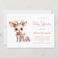 Niedliches Babyhirschen mit Geschenkschauer