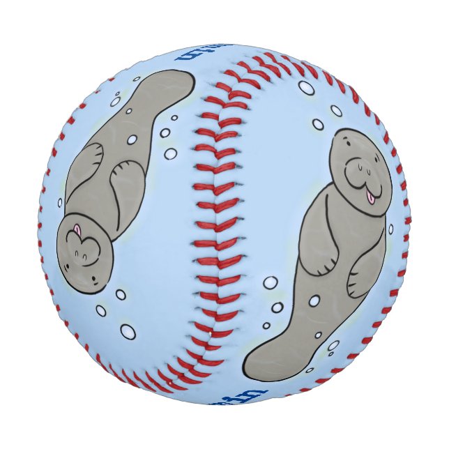 Niedliches Babymantel mit Bläschendarstellung Baseball (Schrägansicht)