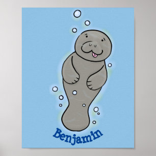 Niedliches Babymantel mit Bläschendarstellung Poster
