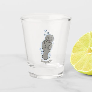Niedliches Babymantel mit Bläschendarstellung Schnapsglas