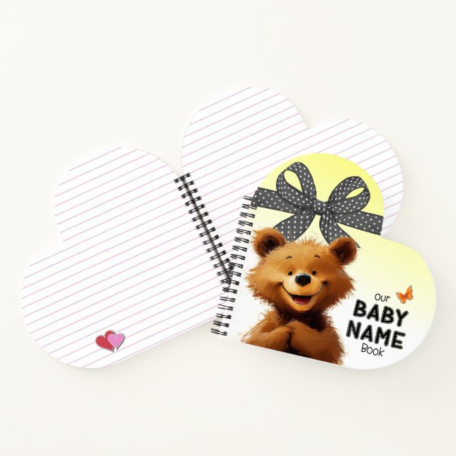 Niedliches Babynamenbuch Notizbuch (Innenseite)