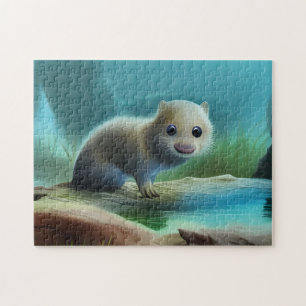Niedliches Babyotter in einem Teich - Puzzle