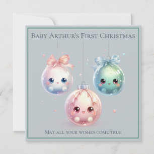 Niedliches Baby's First Christmas Card Feiertagskarte