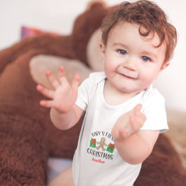 Niedliches Baby's First Christmas Gingerbread Man Baby Strampler
