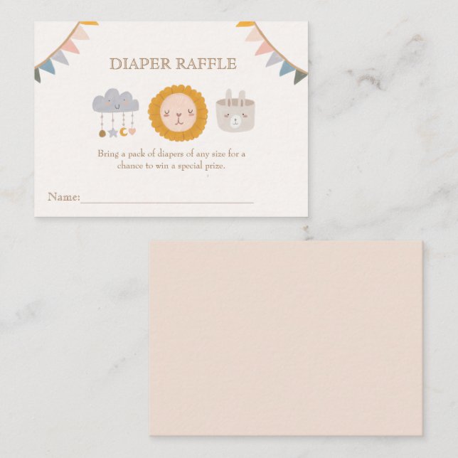 Niedliches Babyspielzeug mit Wasserfarbe Windeln Begleitkarte (Vorne/Hinten)