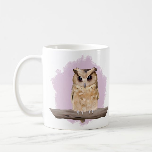 Niedliches Babyuschel - rosa Kaffeetasse (Links)