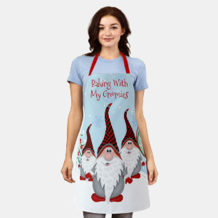 Niedliches Backen mit meinen Gnomaden Gnome Weihna Schürze