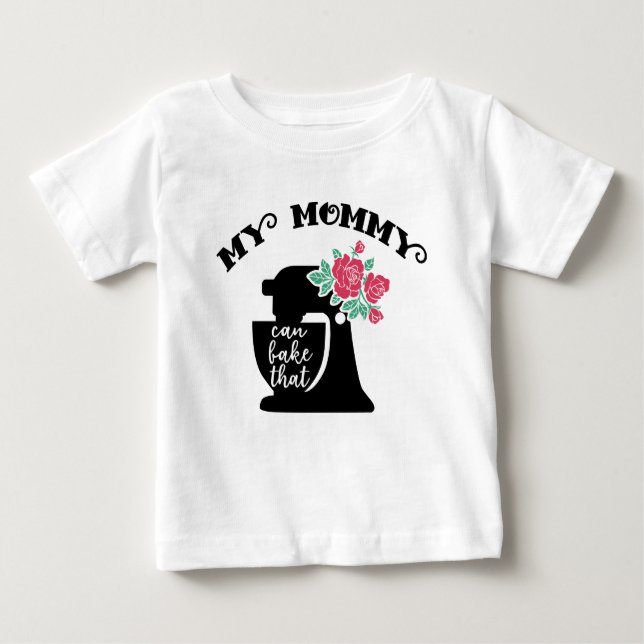 Niedliches Backen Mommy unisex Baby T-shirt (Vorderseite)