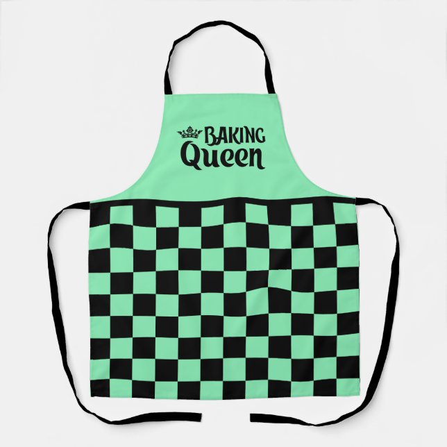 Niedliches Backen Queen word art Schürze (Vorderseite)