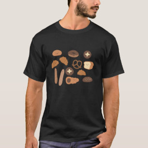 Niedliches Bäckereibrot Bretzel Donut Baguette Cro T-Shirt