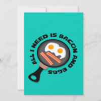 Niedliches Bacon und Eier | Funny Leinwand