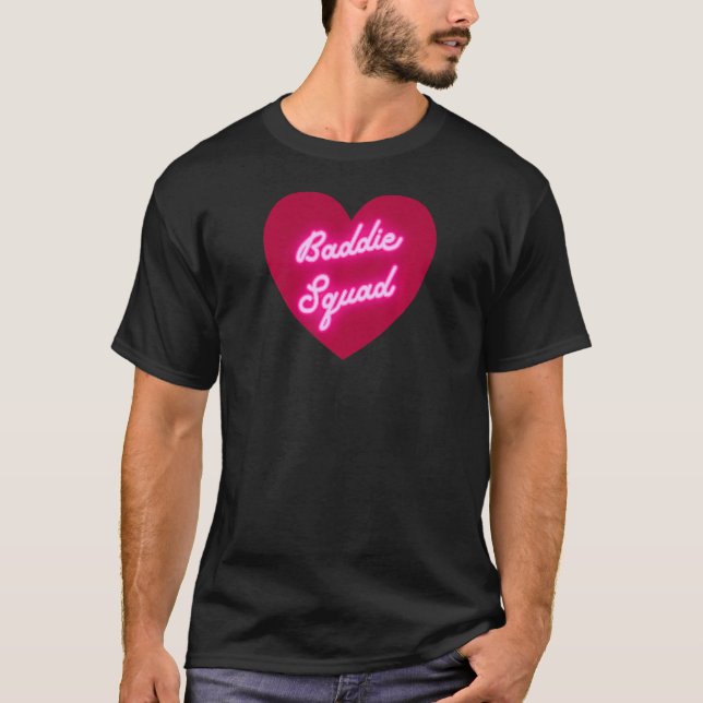 Niedliches Baddie Squad Herz für Frauen und Mädche T-Shirt (Vorderseite)