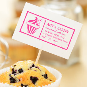 Niedliches Bakery-Logo und Info-Produkt für kleine Permastempel
