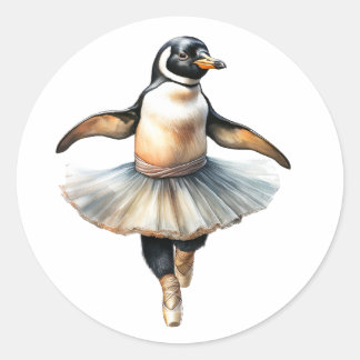 Niedliches Ballerina-Ballett Runder Aufkleber