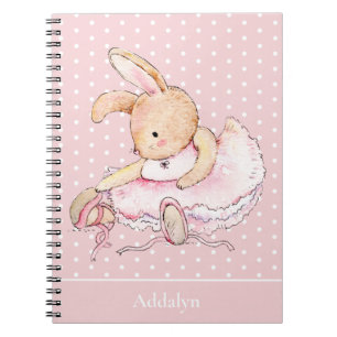 Niedliches Ballerina-Häschen mit rosa Tutu und Pun Notizblock