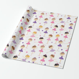 Niedliches Ballerina-Wrapping-Papier Geschenkpapier