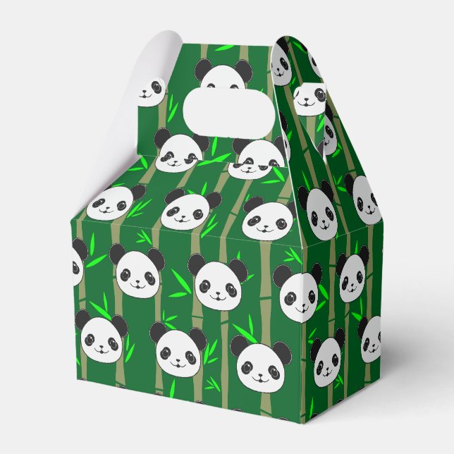 Niedliches Bamboo-Panda-Muster Geschenkschachtel (Vorderseite)