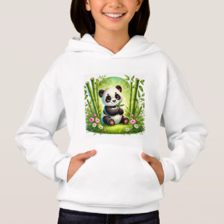 Niedliches Bambuswalddesign - Adorable Panda Cub Hoodie
