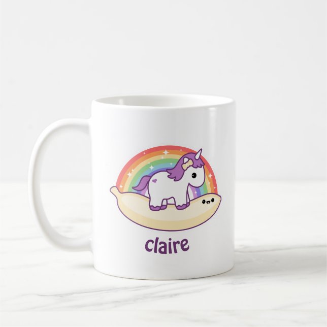 Niedliches Banana Unicorn Tasse (Links)