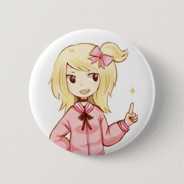 Niedliches Band-Mädchen-Knopf-Abzeichen Button (Vorderseite)