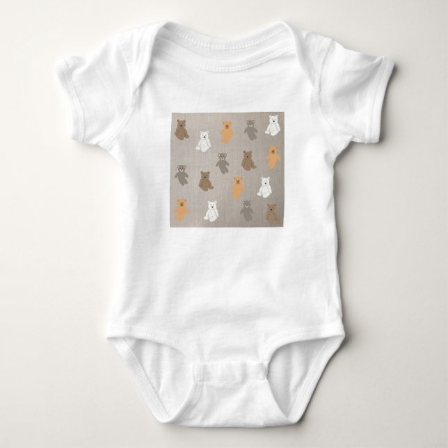 Niedliches Bärenmuster Baby Strampler (Vorderseite)