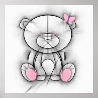 Niedliches Bärenposter. Poster