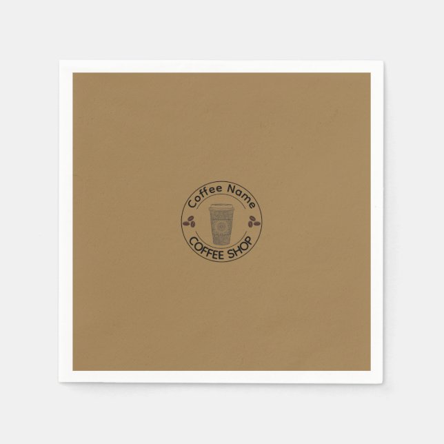 Niedliches Barista Obsessive Kaffeehaus Serviette (Vorderseite)