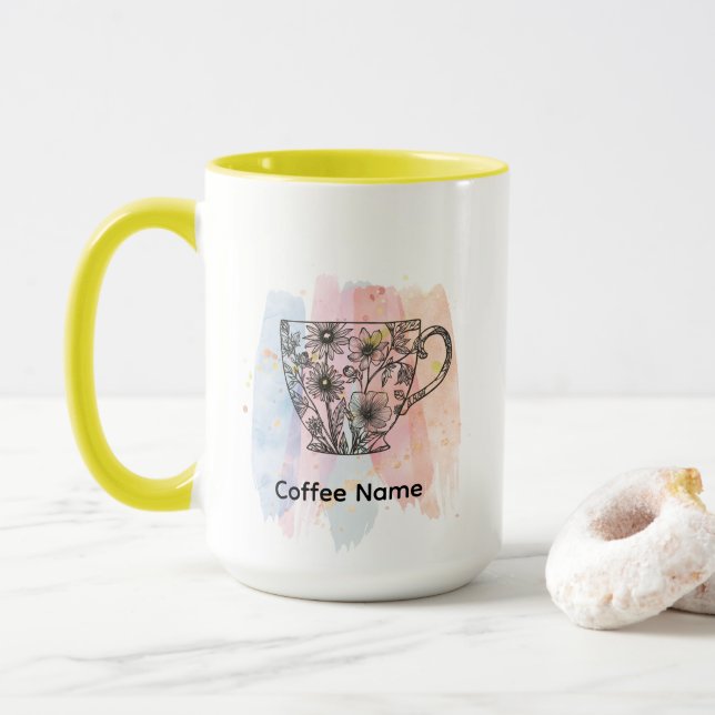 Niedliches Barista Obsessive Kaffeehaus Tasse (Mit Donut)