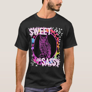 Niedliches Barnowl 90er Nostalgie Regenbogen Leopa T-Shirt