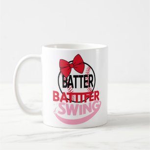 Niedliches Baseballdesign für "Batter Batter Swing Kaffeetasse