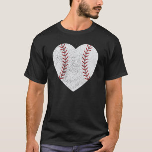 Niedliches Baseballherz für Baseball-Trainer-Mama T-Shirt