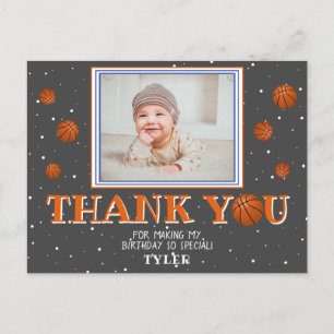 Niedliches Basketball Balls Chalkboard Foto Vielen Postkarte