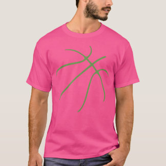 Niedliches Basketballsportdesign in grüner Farbe T-Shirt