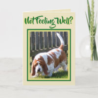 Niedliches "Basset Hound" W/Daisy auf "Get Well"-K