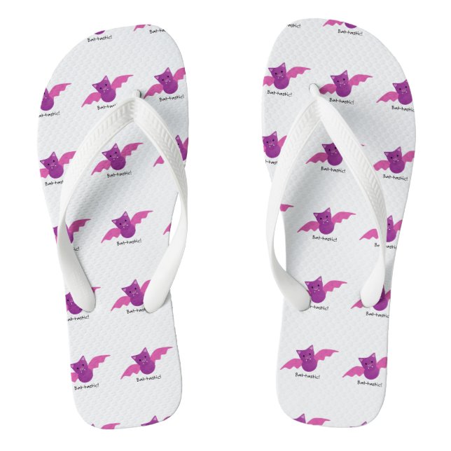 Niedliches Battastic Pink Bat Flip Flops (Fußbett)