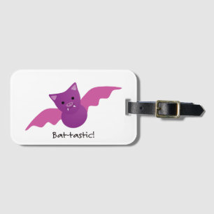 Niedliches Battastic Pink Bat Gepäckanhänger