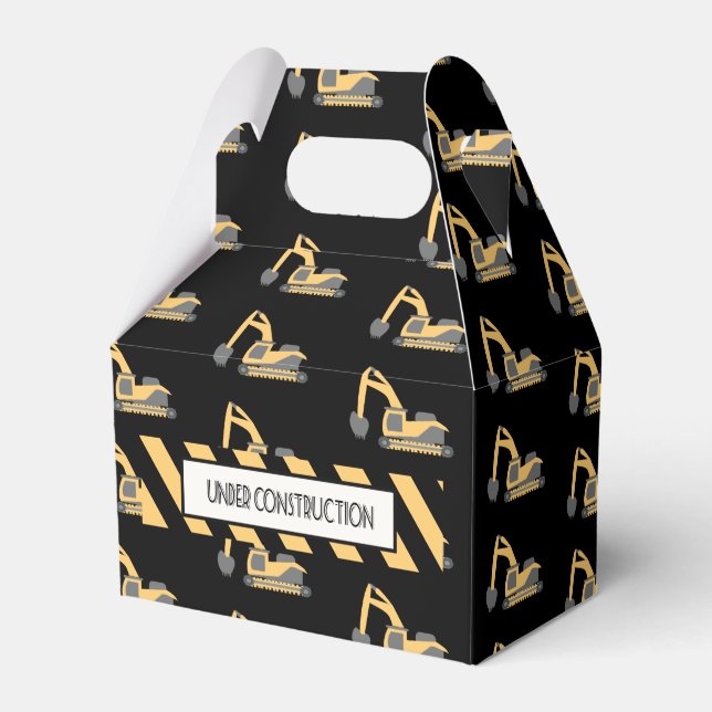 Niedliches Baudump Truck Muster Geburtstag Geschenkschachtel (Vorderseite)