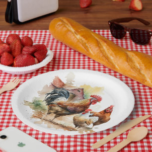 Niedliches Bauernhüttenfest liebt Party Pappteller