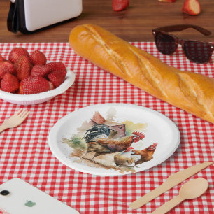 Niedliches Bauernhüttenfest liebt Party Pappteller