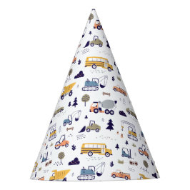 Niedliches Baufahrzeug Geburtstag Partyhütchen