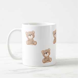 Niedliches Bear Watercolor-Design - Einfache Tasse