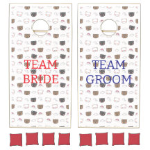 NIEDLICHES BEAR WEDD GAME Cornhole Set